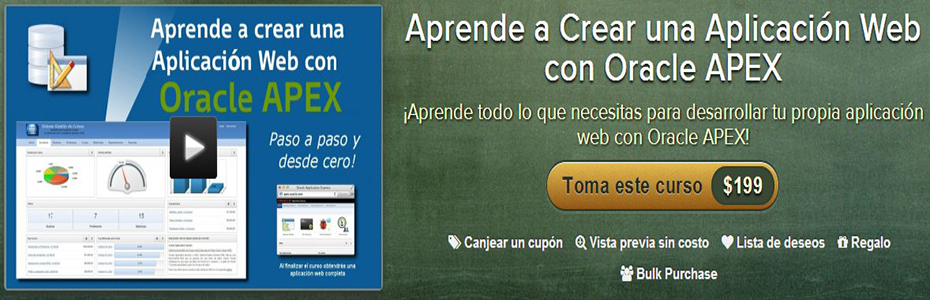 Vídeo curso Oracle Apex en línea